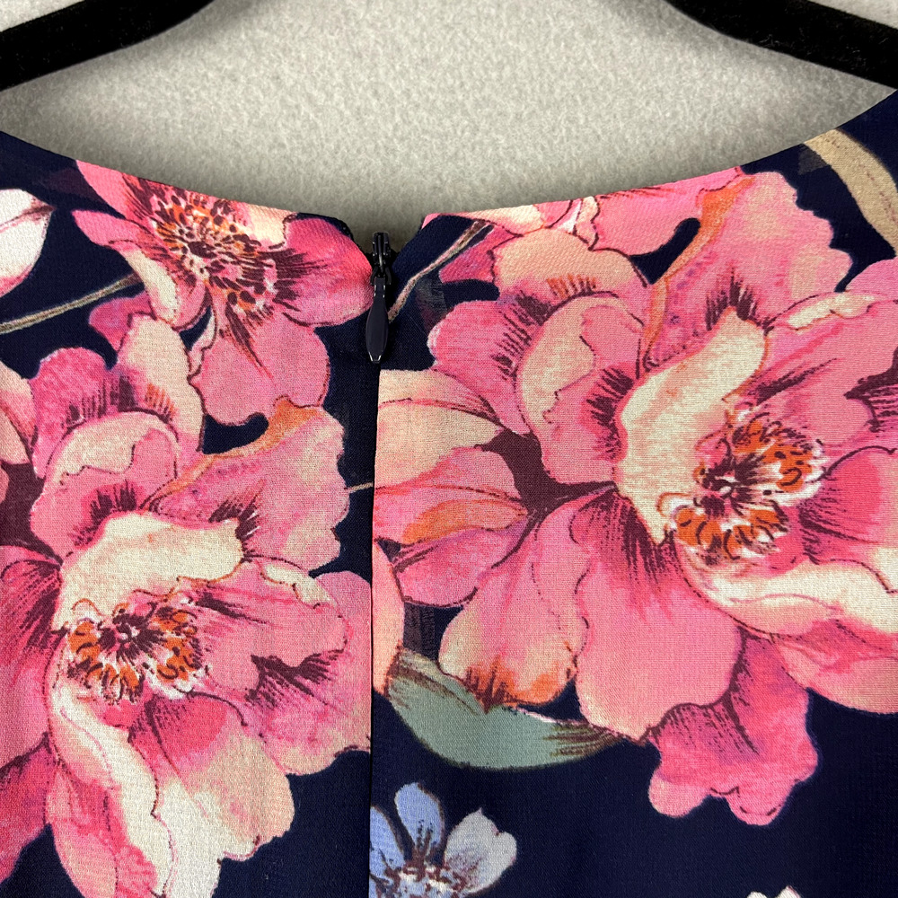 Eliza J Obi Dress Womens 4 Pink Blue Floral High Low Flowy Feminine Romantic - Picture 16 of 16